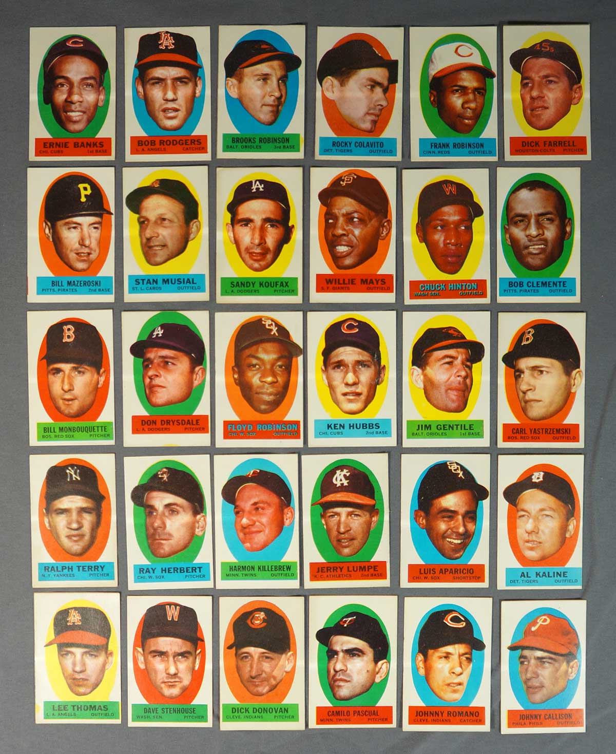 1963 Topps Baseball Peel-off Stickers