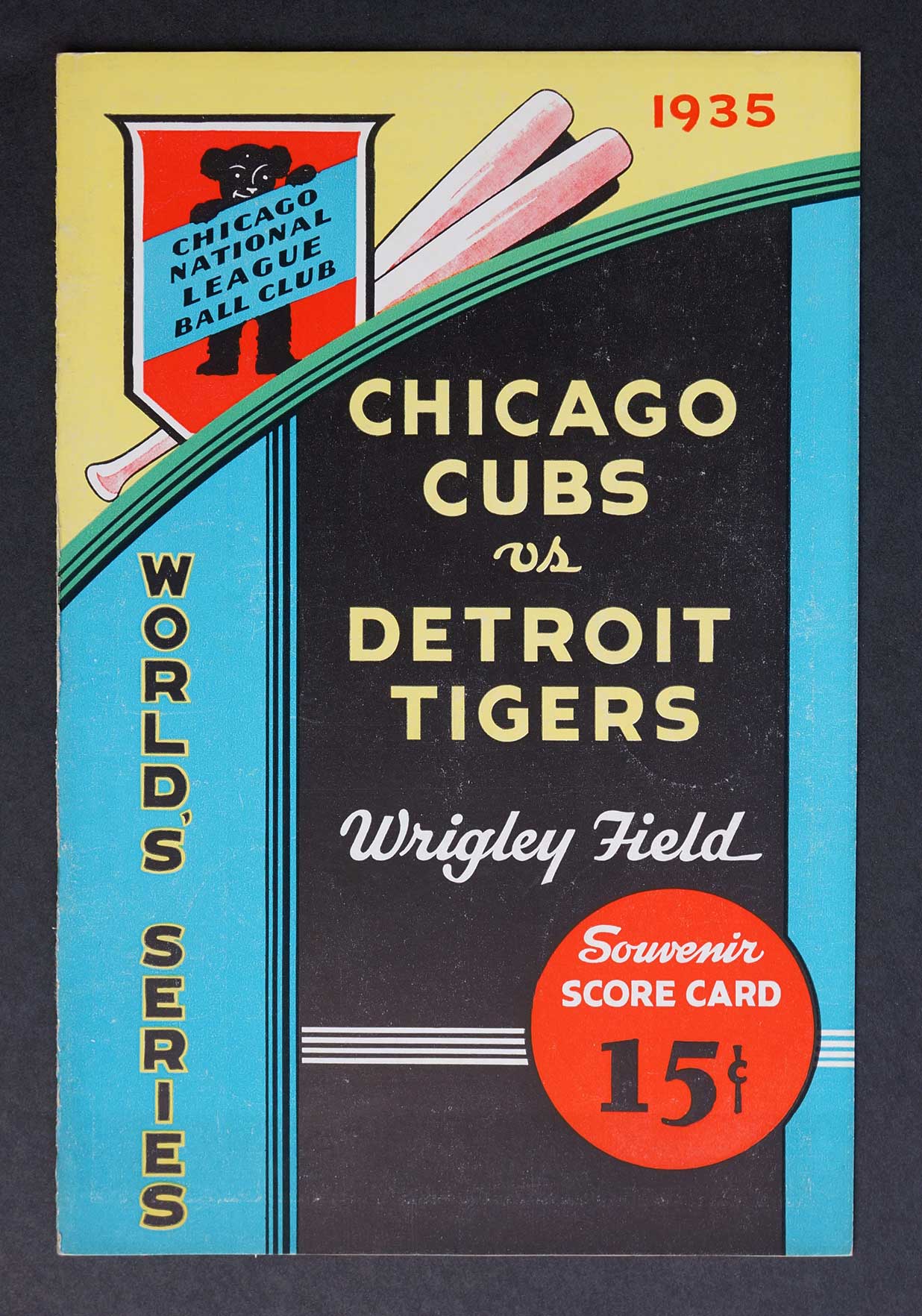 1935 World Series Program Chicago Cubs vs. Tigers