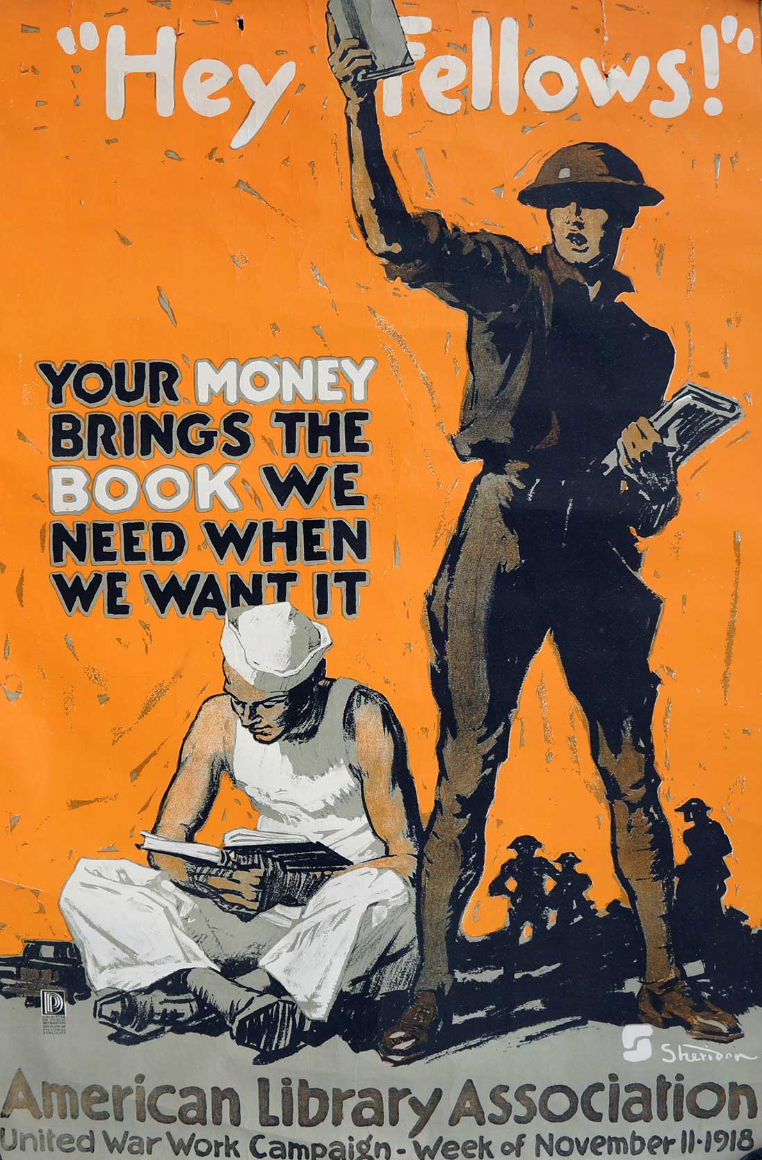 Original WWI American Library Association Poster