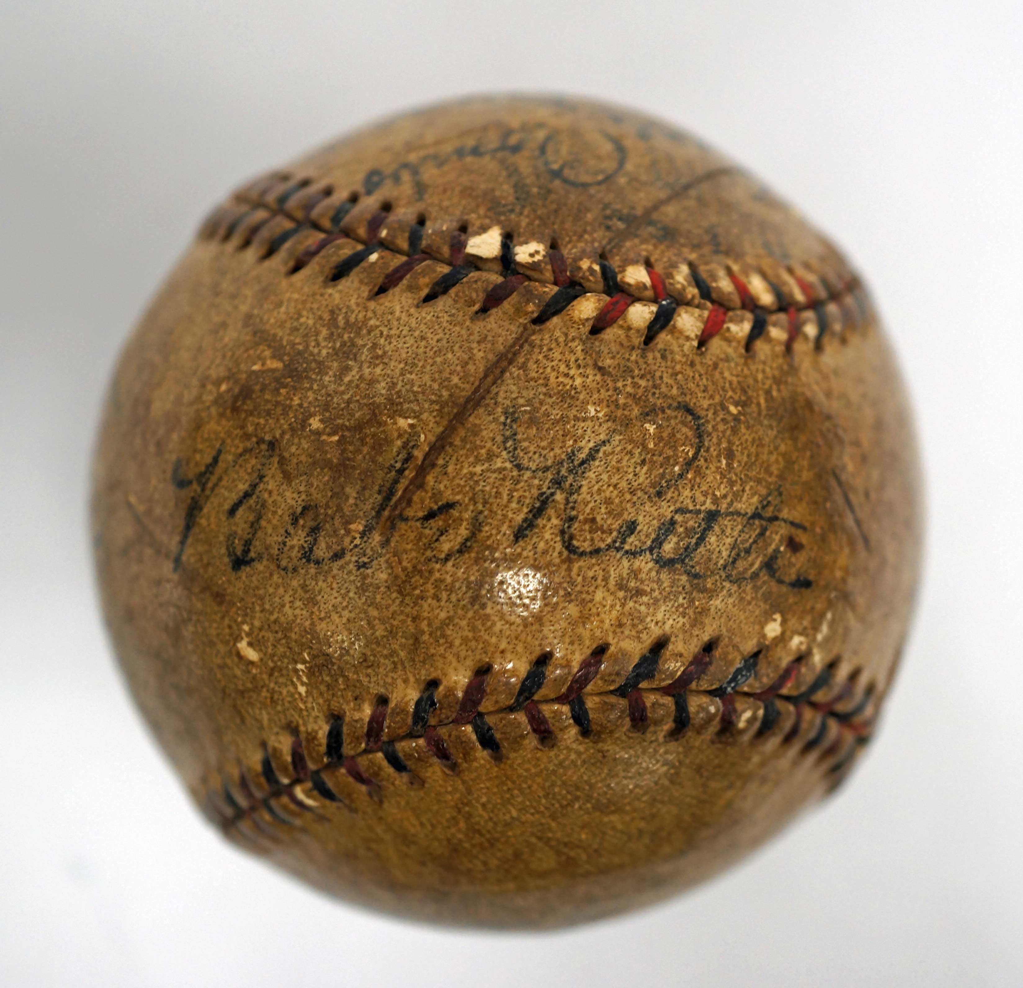 Lot 312 1928 New York Yankees Team Signed Ball Huggins COA