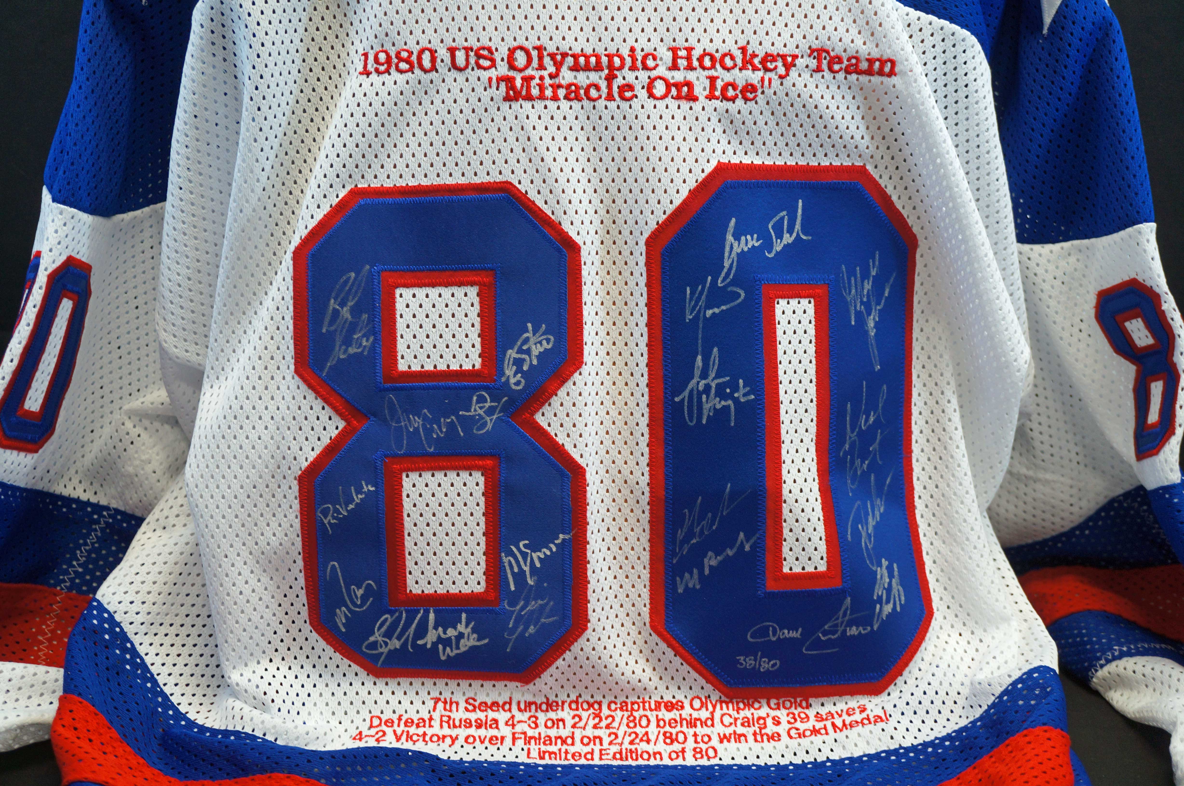 Lot 328 Team USA Hockey Autographed 1980 Gold Medal Team