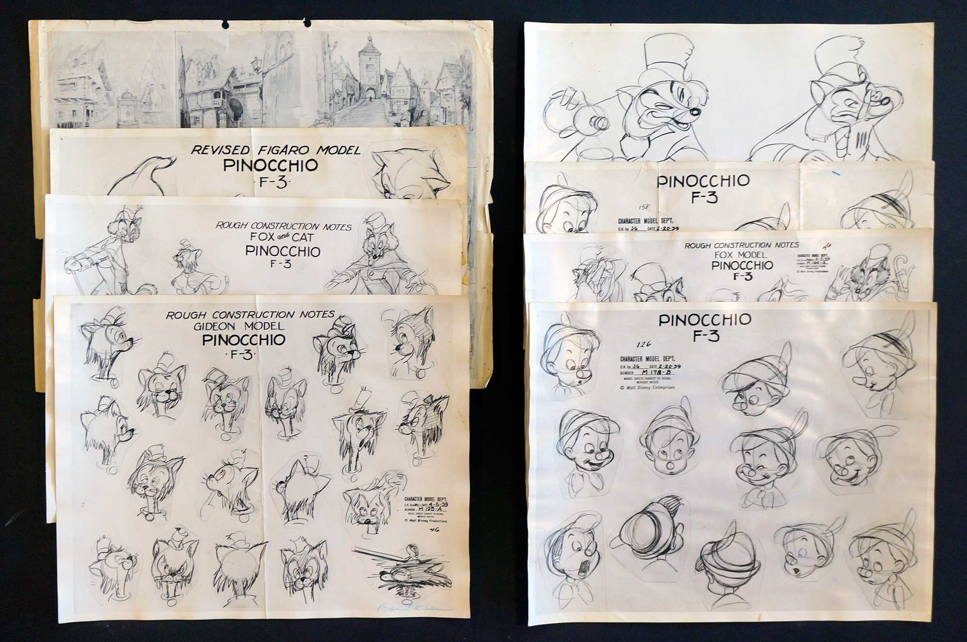 Disney Model Sheets from Pinocchio
