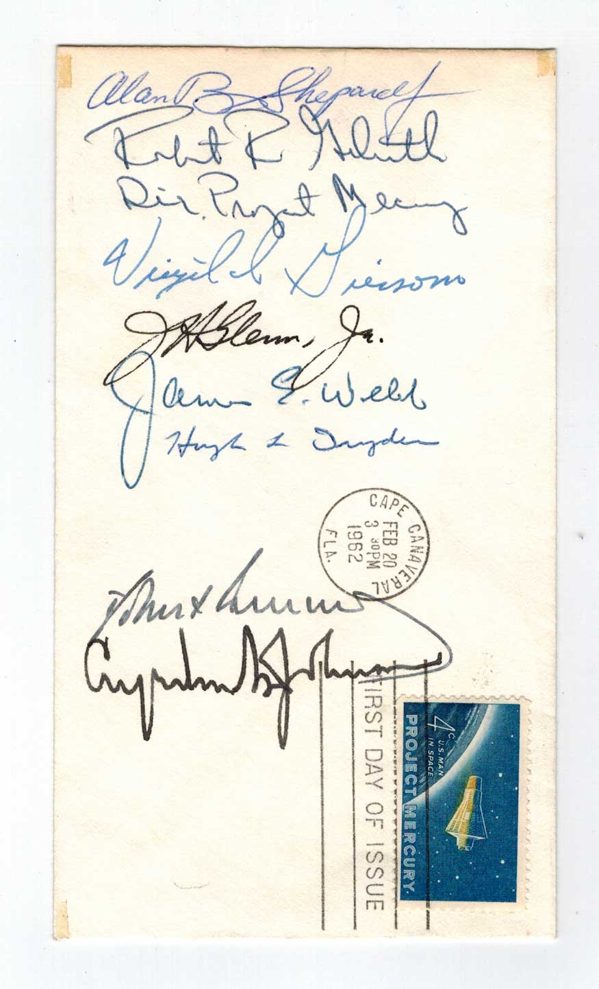 Rare Project Mercury Signed First Day Cover