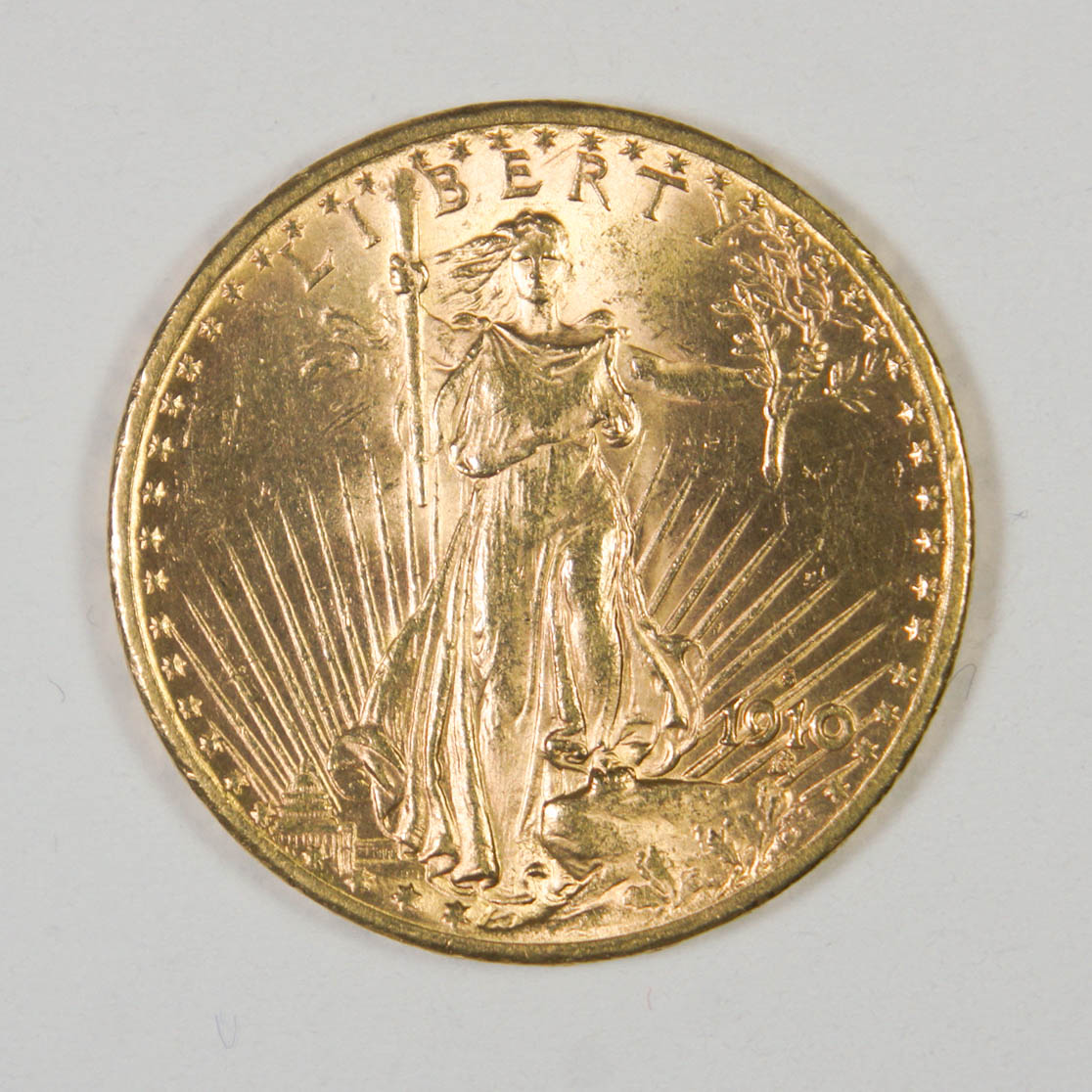 1910-S $20 St. Gaudens Double Eagle Gold Coin