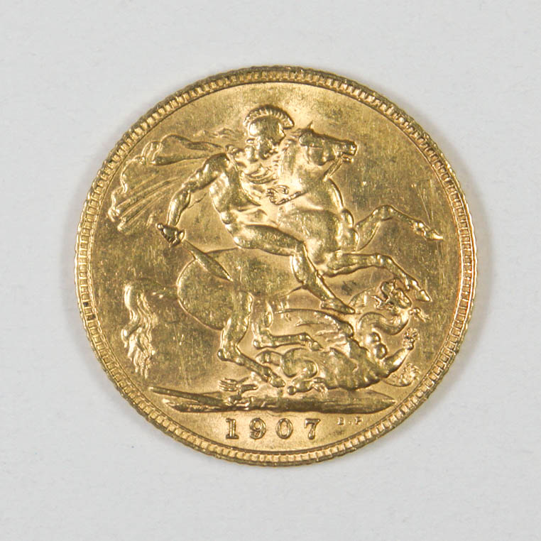 1907 British Gold Sovereign Coin