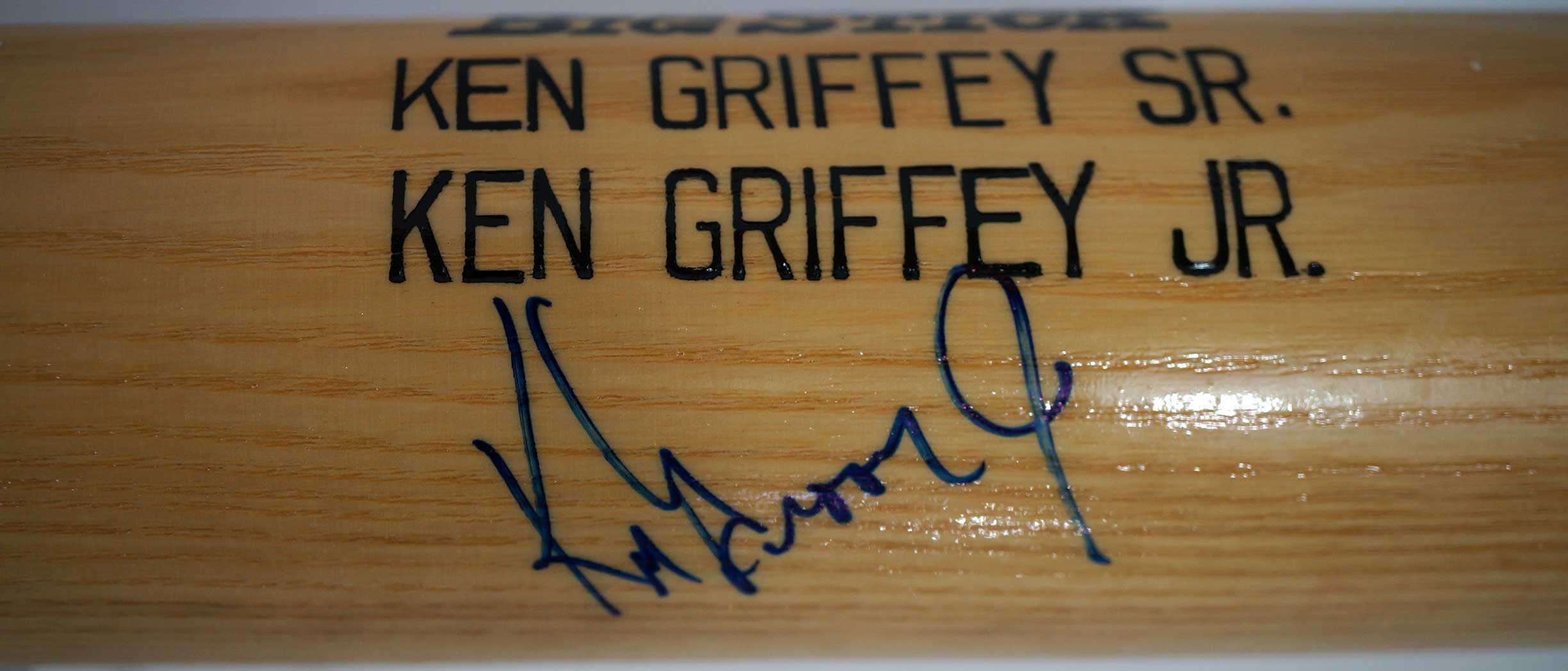 Ken Griffey, Jr. and Sr. Autographed Baseball Bat