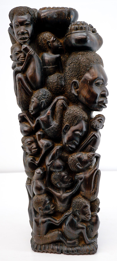 African Carved Family Tree of Life Totem