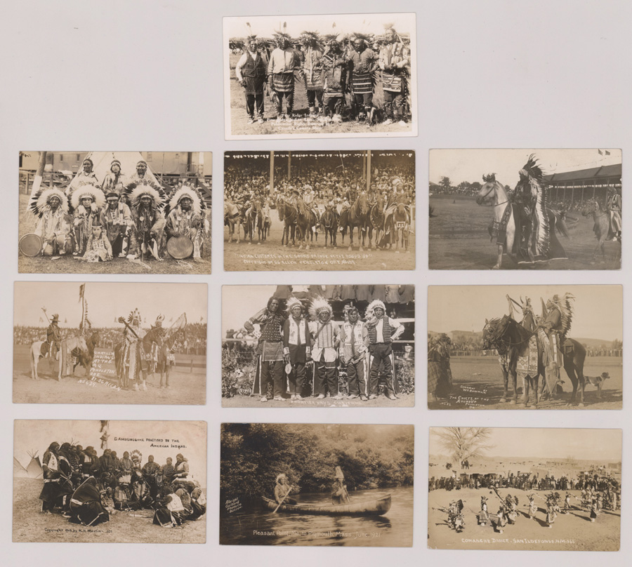 Ten Antique Native American Real Photo Postcards