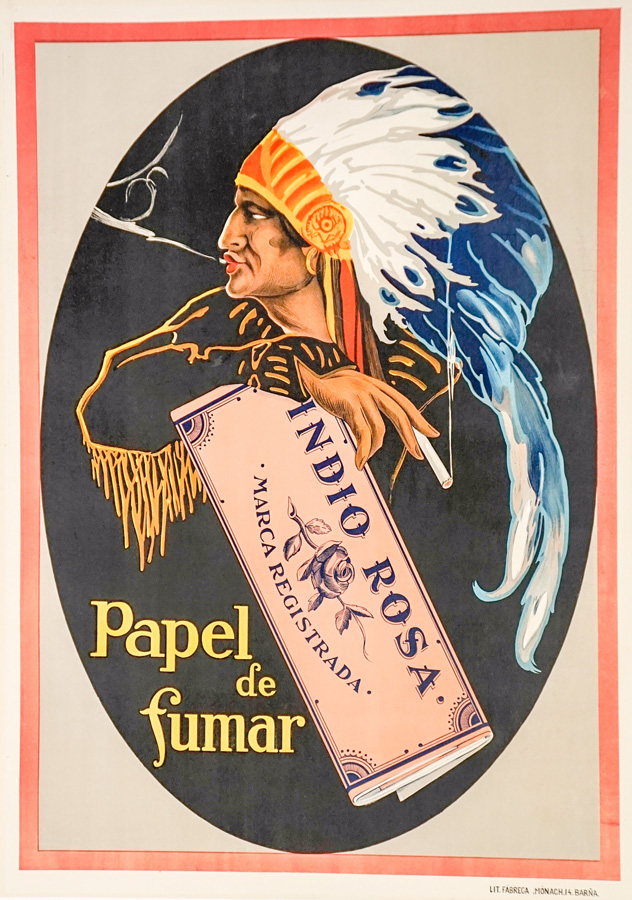 Indio Rosa Rolling Papers Advertising Poster