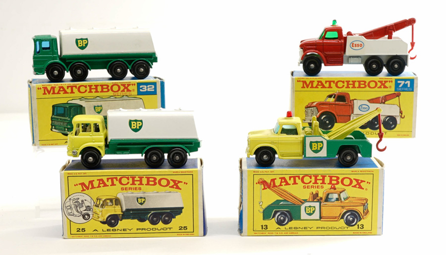 Matchbox Lesney BP and ESSO Trucks with Boxes (4)