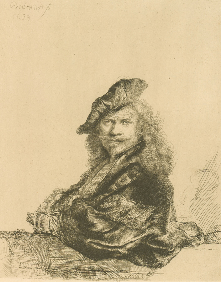 Rembrandt Van Rijn Etching Laid Paper w/watermark