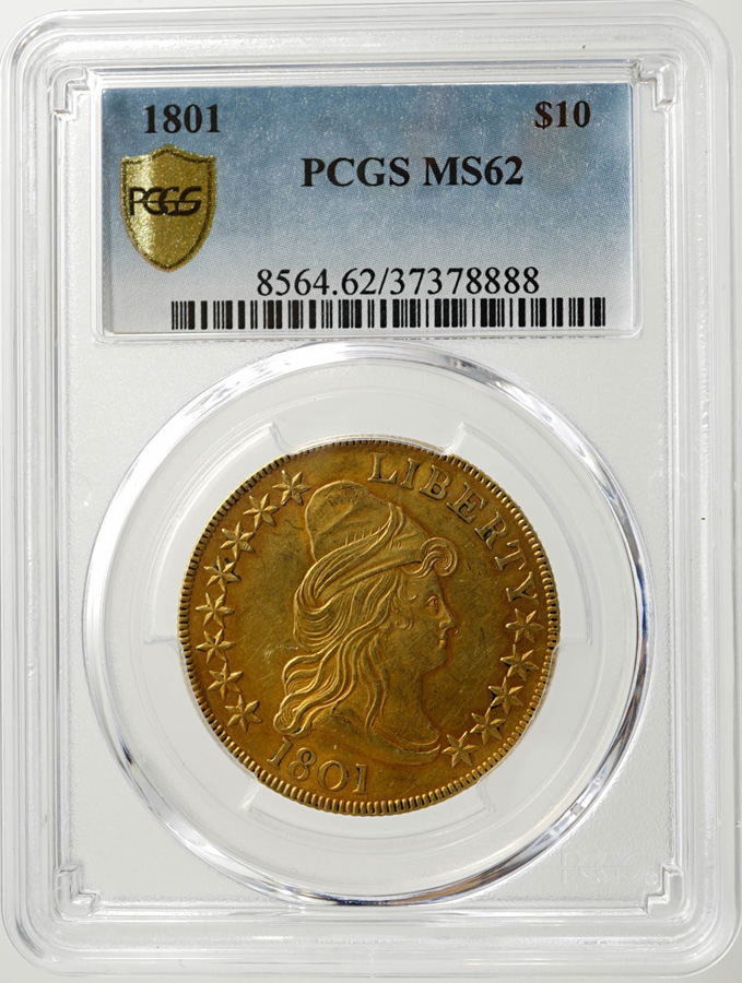 1801 U.S. $10 Gold Coin PCGS MS 62