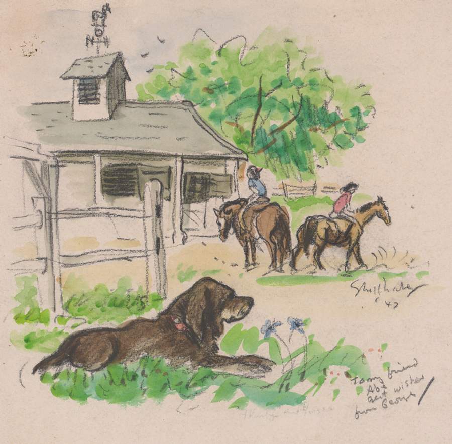 George Shellbase Watercolor/Crayon [Dogs, Horses]