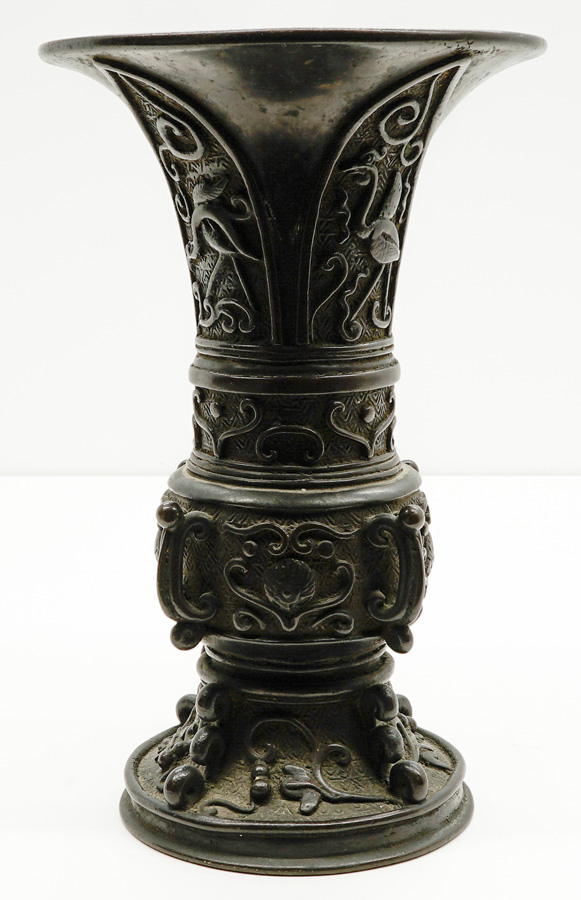 Chinese Bronze Gu Vase