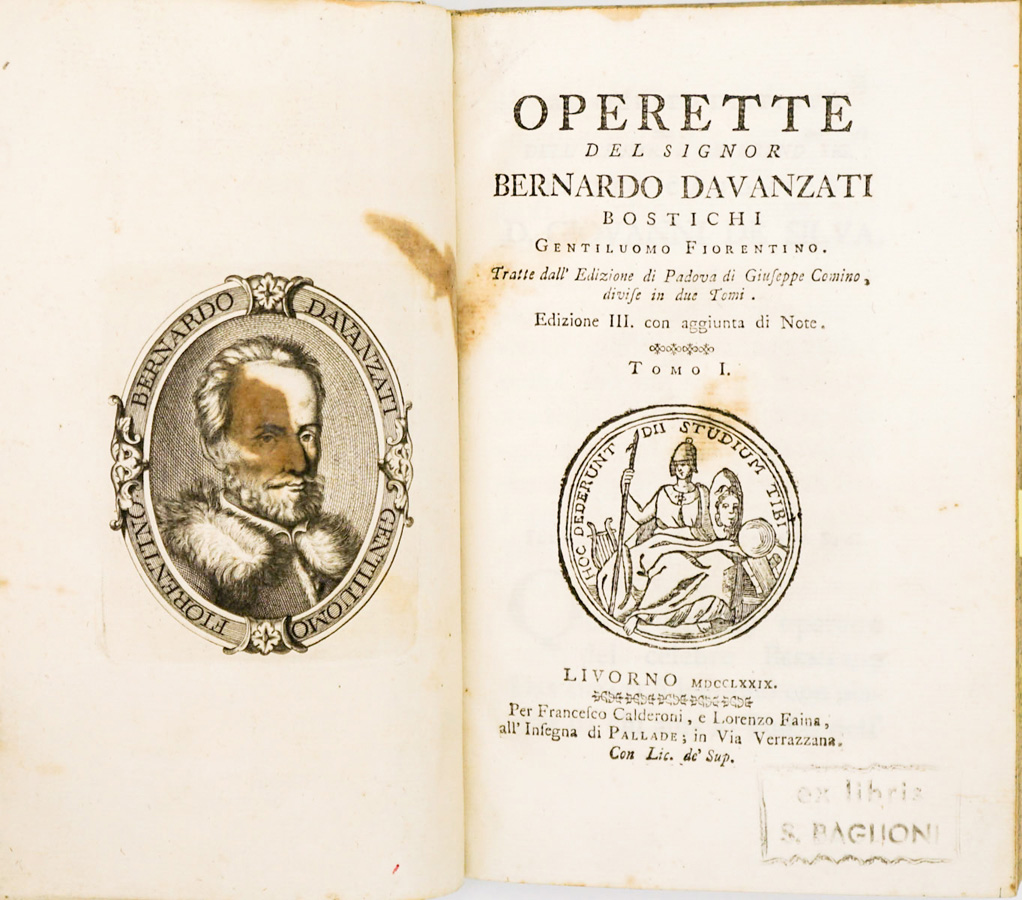 Operette Del Signor Bernardo Davanzati 1779