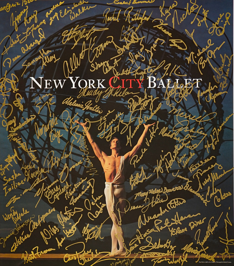 New York City Ballet Signed Poster, Peter Boal