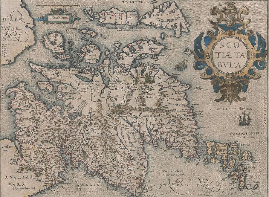 Abraham Ortelius Scotiae Tabula [Scotland Map]