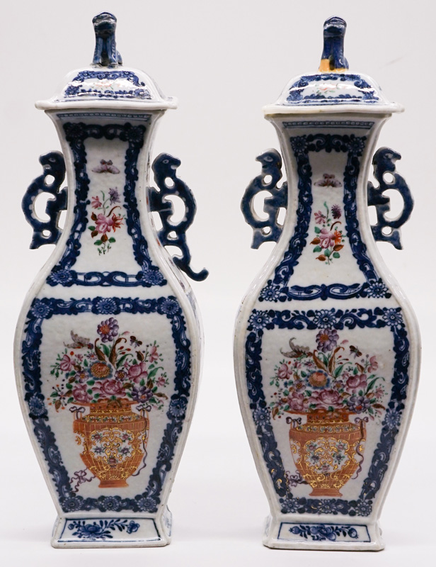 A Pair of Chinese Export Vases