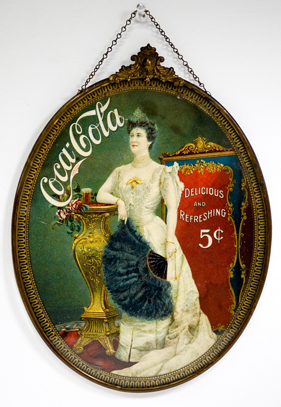 Coca-Cola Lillian Nordica Hanging Sign 1905