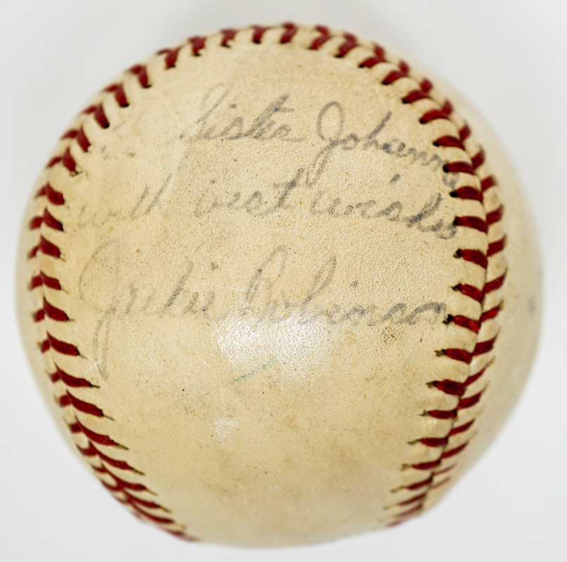 Jackie Robinson Single Signed Baseball