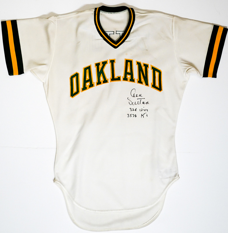 1985 Don Sutton Oakland A's Game-Used Home Jersey