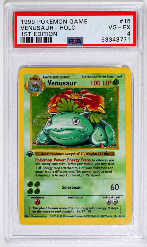 1999 Pokemon Venusaur-Holo 1st Edition PSA 4