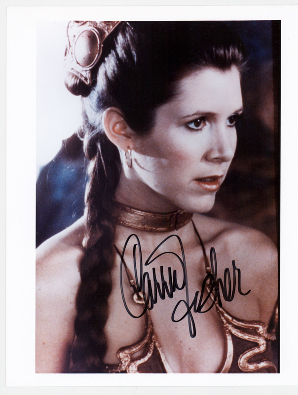 Carrie Fisher SIGNED Photo [Star Wars Slave Girl]