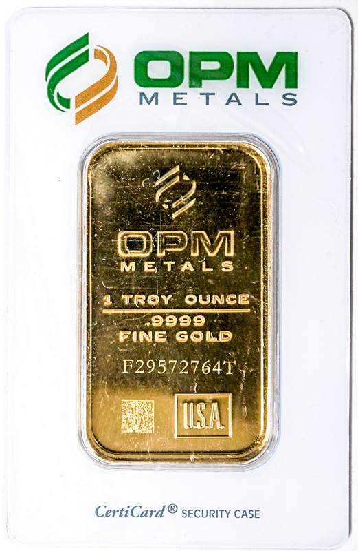 OPM One Ounce .999 Gold Bar