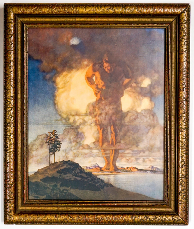 Atlas Holding Up The Sky by Maxfield Parrish