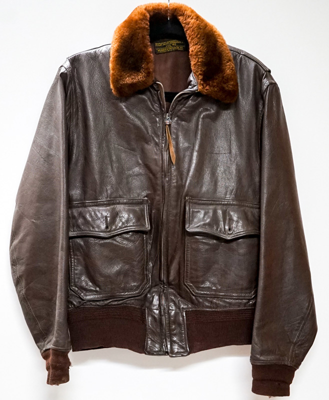 Vintage Leather Bomber Jacket G-1 [Size 40]