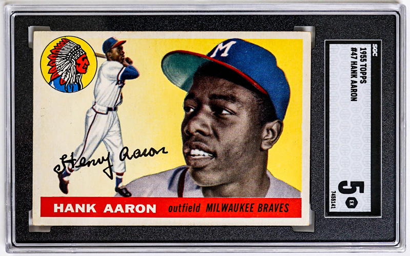 1955 Topps Hank Aaron #47 SGC 5