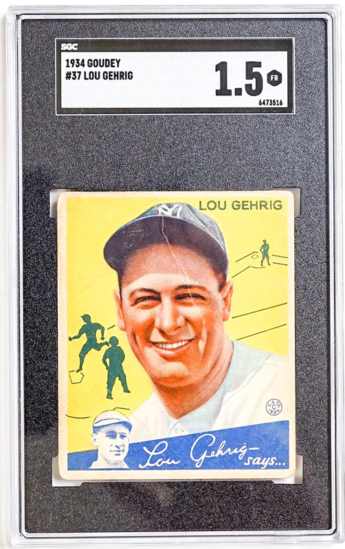 1934 Goudey Lou Gehrig #37 SGC 1.5