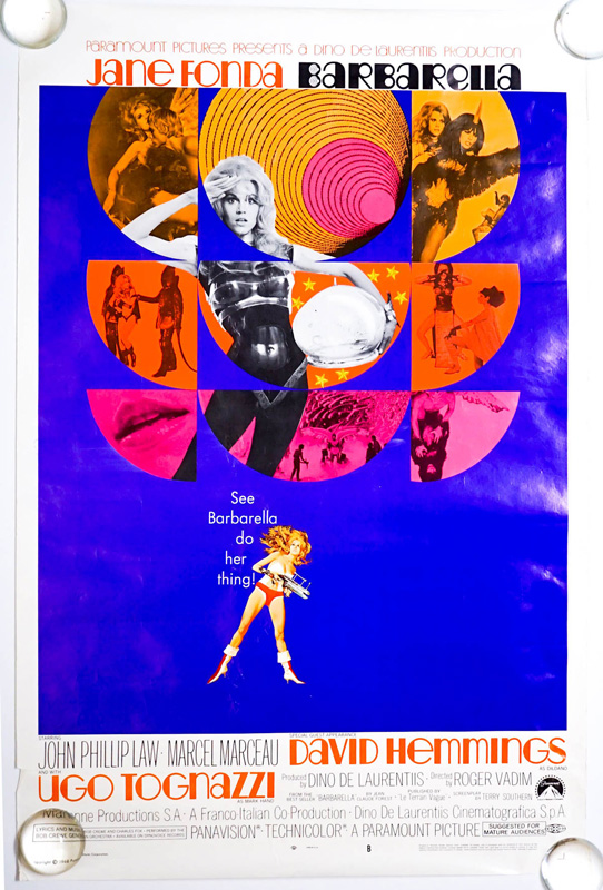 Barbarella Movie Poster 1968 Style B SCARCE