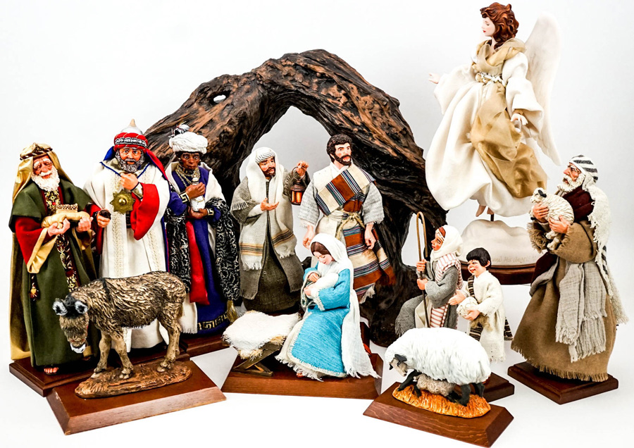 (13 Pc) Simpich Nativity Set