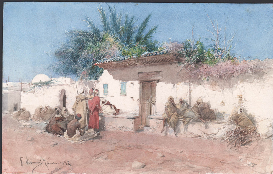 Gustavo Simoni (Italy, 1846 - 1926) Watercolor