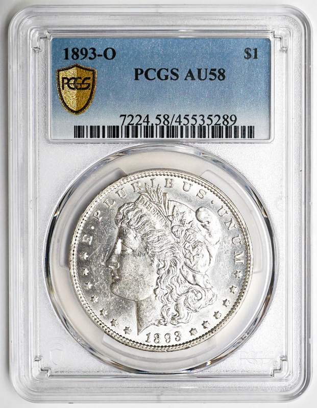 1893-O U.S. Morgan Dollar PCGS AU58