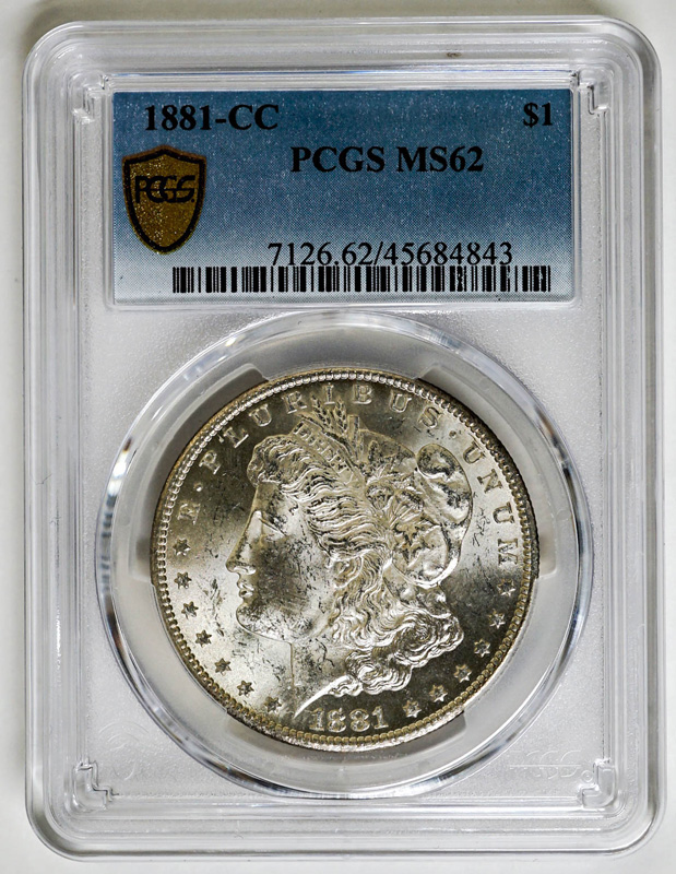 1881-CC Morgan Dollar PCGS MS62