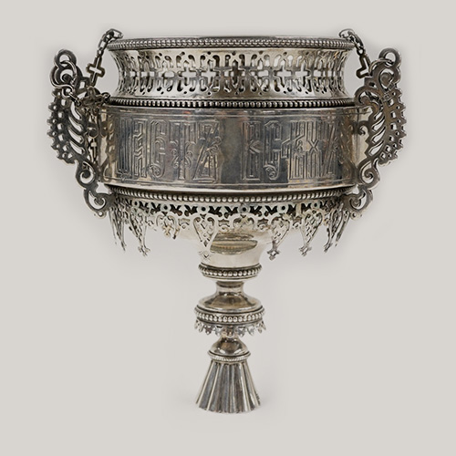 19th Century Russian 84 Silver Signed Censer